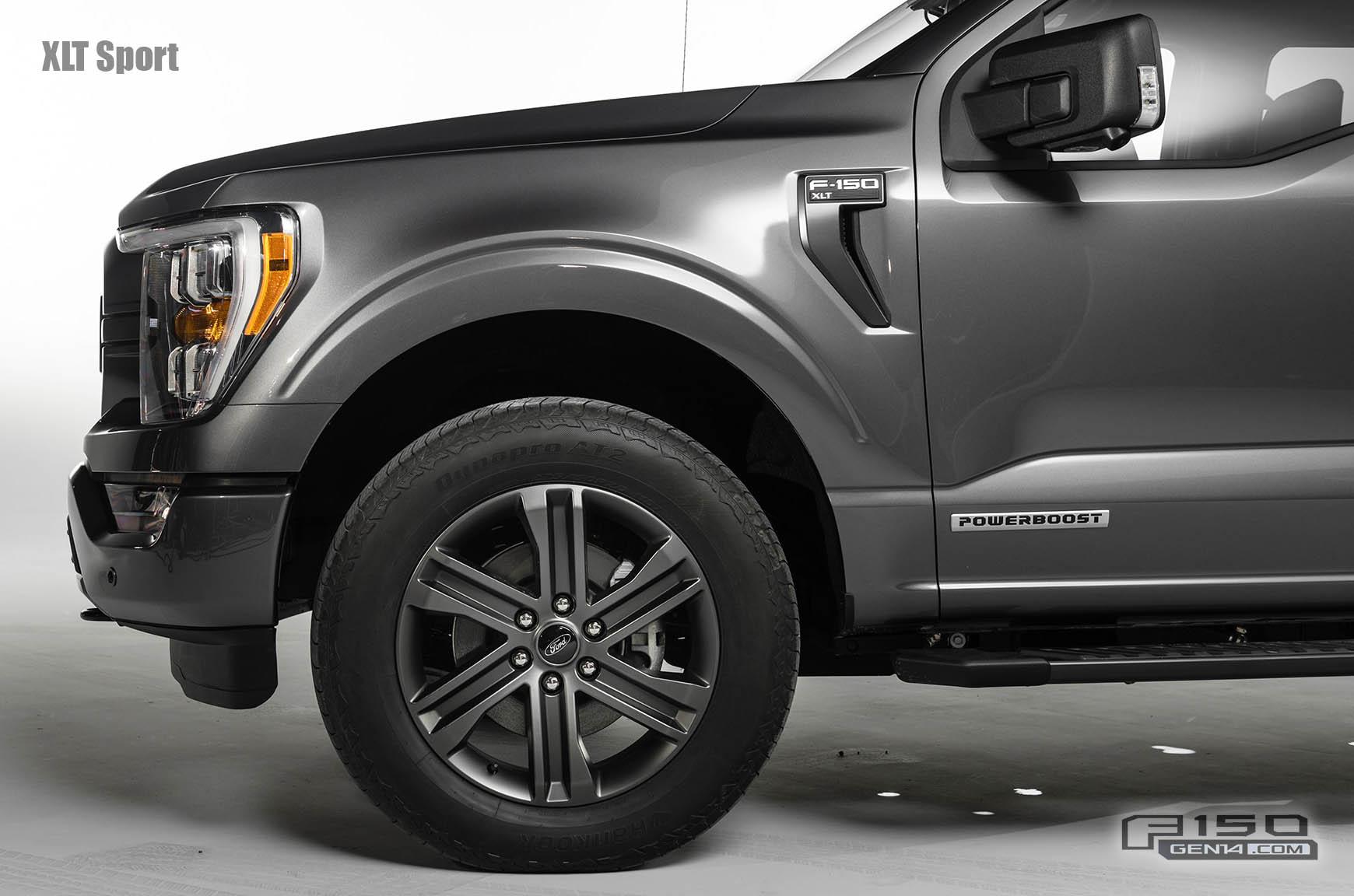 Ford F-150 Lightning Factory Wheels Comparison - 2021 F-150 (XL, STX, XLT, Lariat, King Ranch, Platinum, Limited) 2021-Ford-F-150-Wheels-XLT-Sport-1