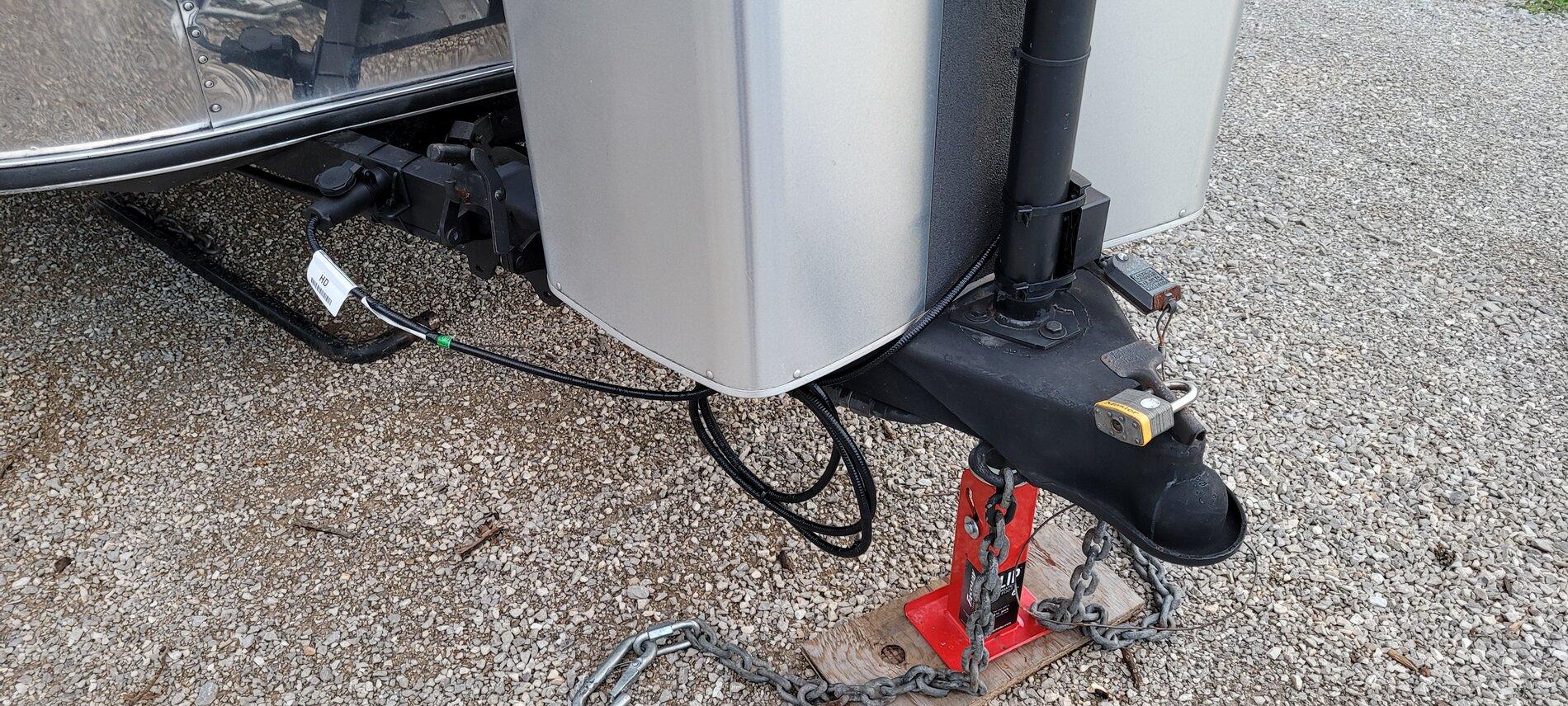 Ford F-150 Lightning Powerboost 7.2kW Towing Travel Trailer - First hookup and test results 20210328_184036