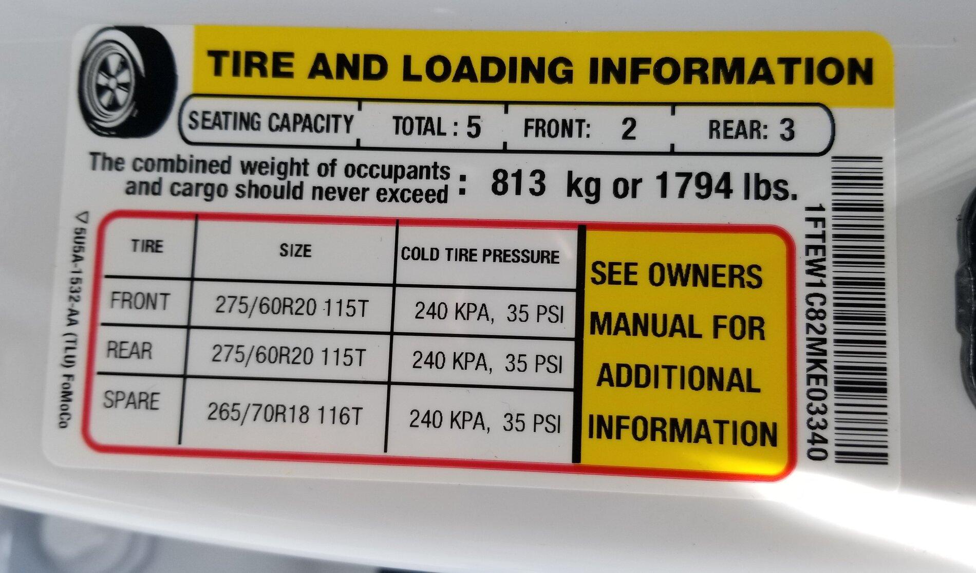 Ford F-150 Lightning King Ranch / Platinum / Limited Payload Sticker thread 20210509_142403