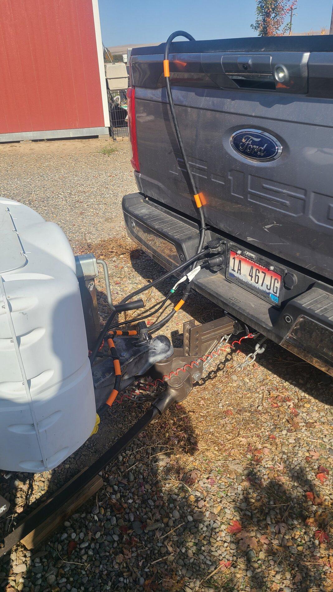 Ford F-150 Lightning Pro Power Onboard Generator 7.2K Powering a Trailer While Driving -- IT WORKS! 20211018_125457