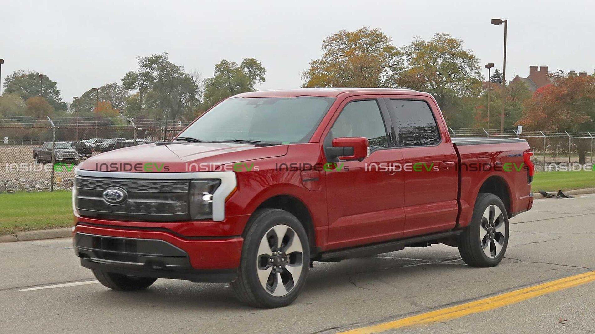 Ford F-150 Lightning RAPID RED F-150 Lightning Photos & Club 2022 F-150 Lightning Rapid Red Pickup Truck