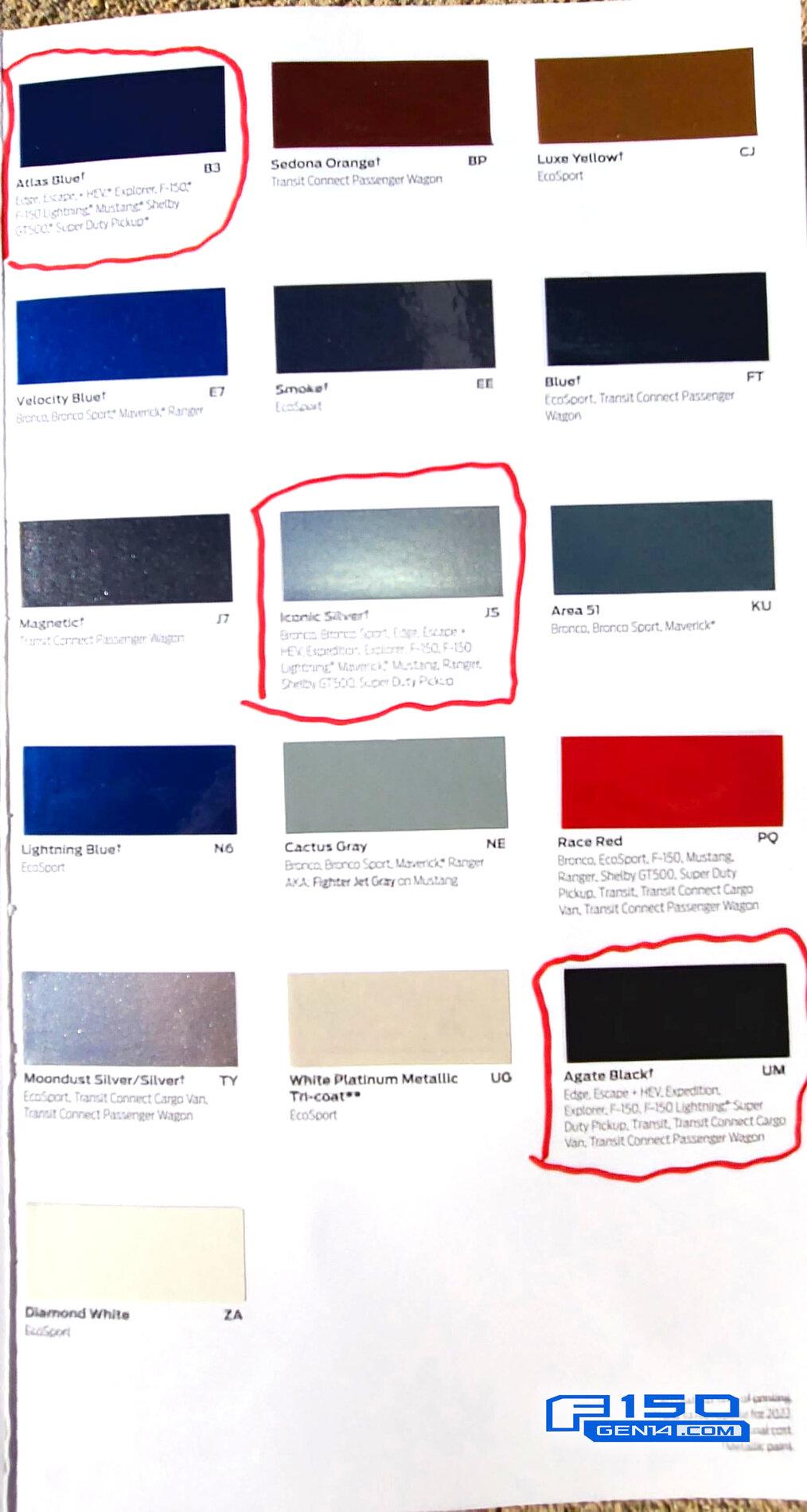 Ford F-150 Lightning 2022 F-150 Lightning Colors Swatch Samples 2022 Ford F-150 Lightning Colors Swatch Samples 1