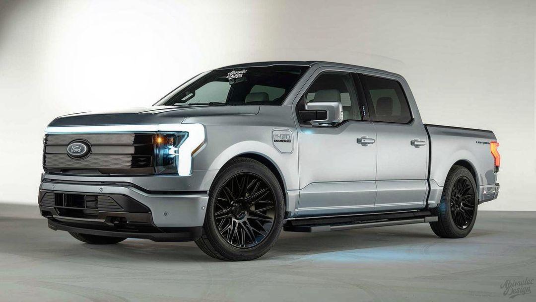 Ford F-150 Lightning Eibach R&D for Lightning lowering kit, leveling kit and lift kit -- submit your input 2022-ford-f-150-lightning-gets-digitally-stanced-sits-on-badass-rotiform-wheels-161568_1