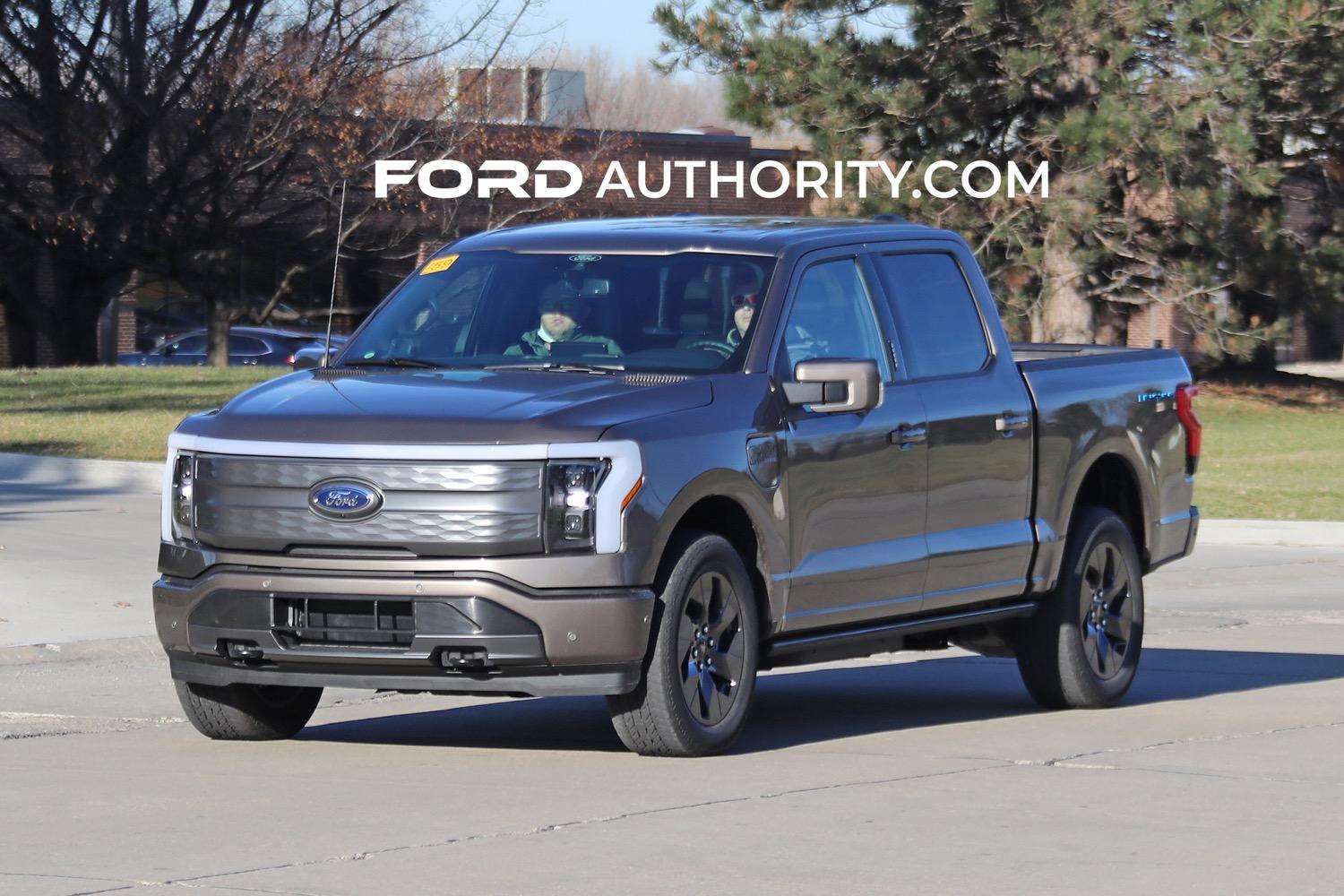 Ford F-150 Lightning STONE GRAY F-150 Lightning Photos & Club 2022-Ford-F-150-Lightning-Lariat-Stone-Gray-First-Real-World-Pictures-Exterior-002