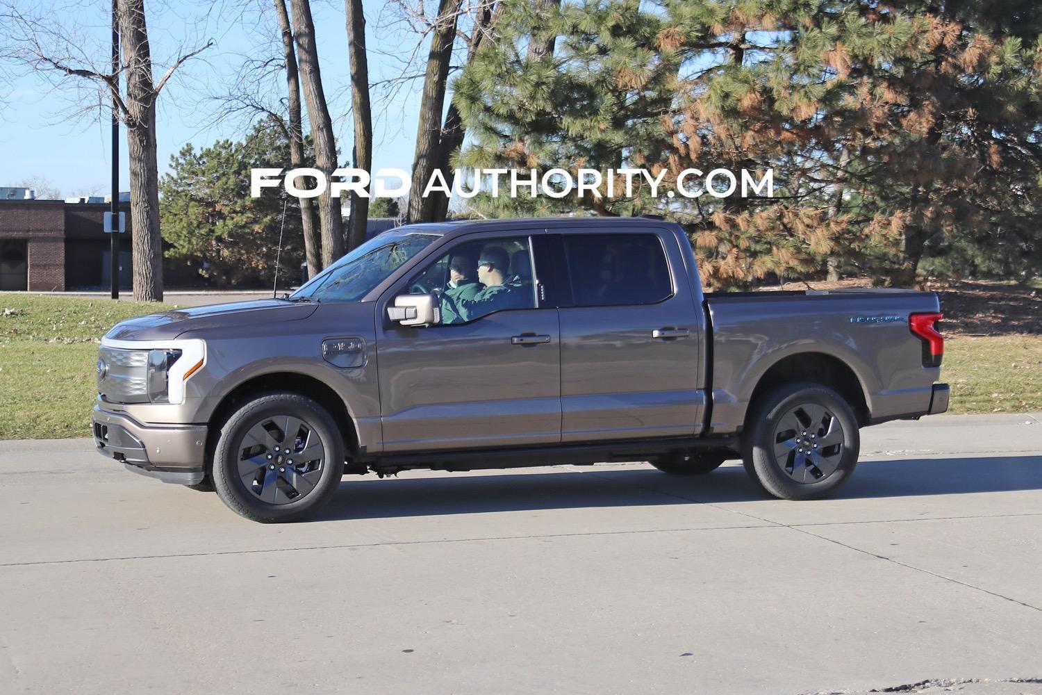 Ford F-150 Lightning STONE GRAY F-150 Lightning Photos & Club 2022-Ford-F-150-Lightning-Lariat-Stone-Gray-First-Real-World-Pictures-Exterior-006