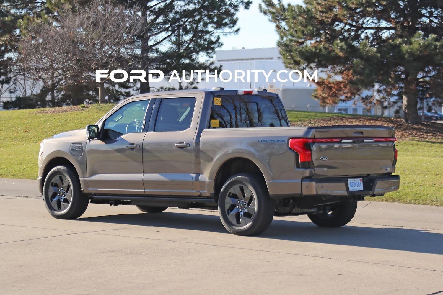 Ford F-150 Lightning Stone Gray F-150 Lightning Lariat - Live Sighting Pics 2022-Ford-F-150-Lightning-Lariat-Stone-Gray-First-Real-World-Pictures-Exterior-008