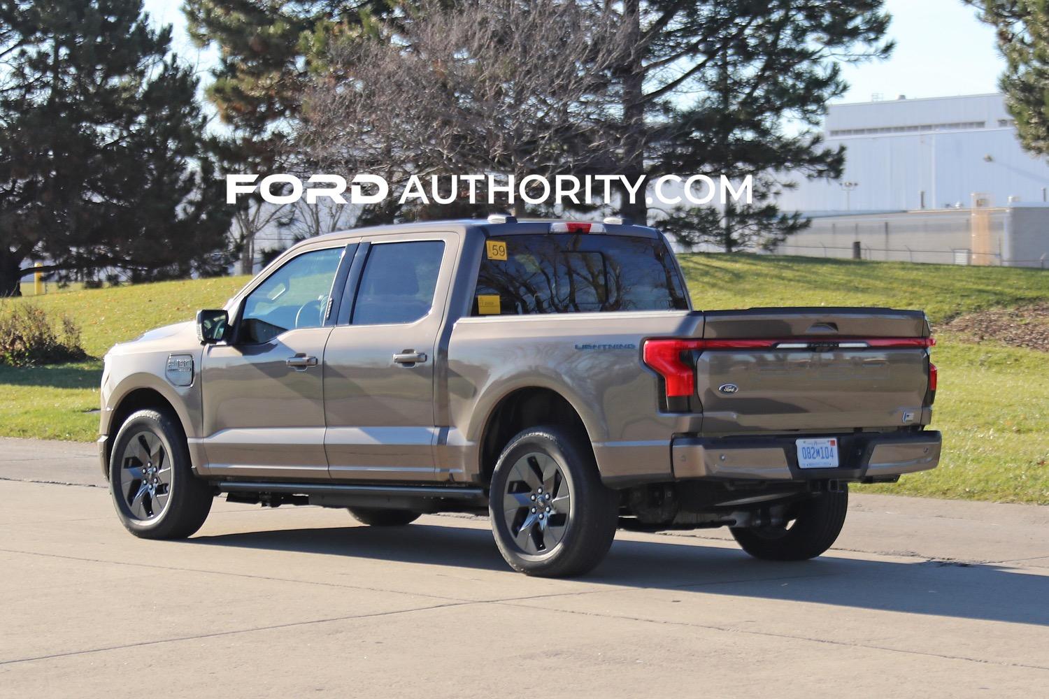 Ford F-150 Lightning Stone Gray F-150 Lightning Lariat - Live Sighting Pics 2022-Ford-F-150-Lightning-Lariat-Stone-Gray-First-Real-World-Pictures-Exterior-009