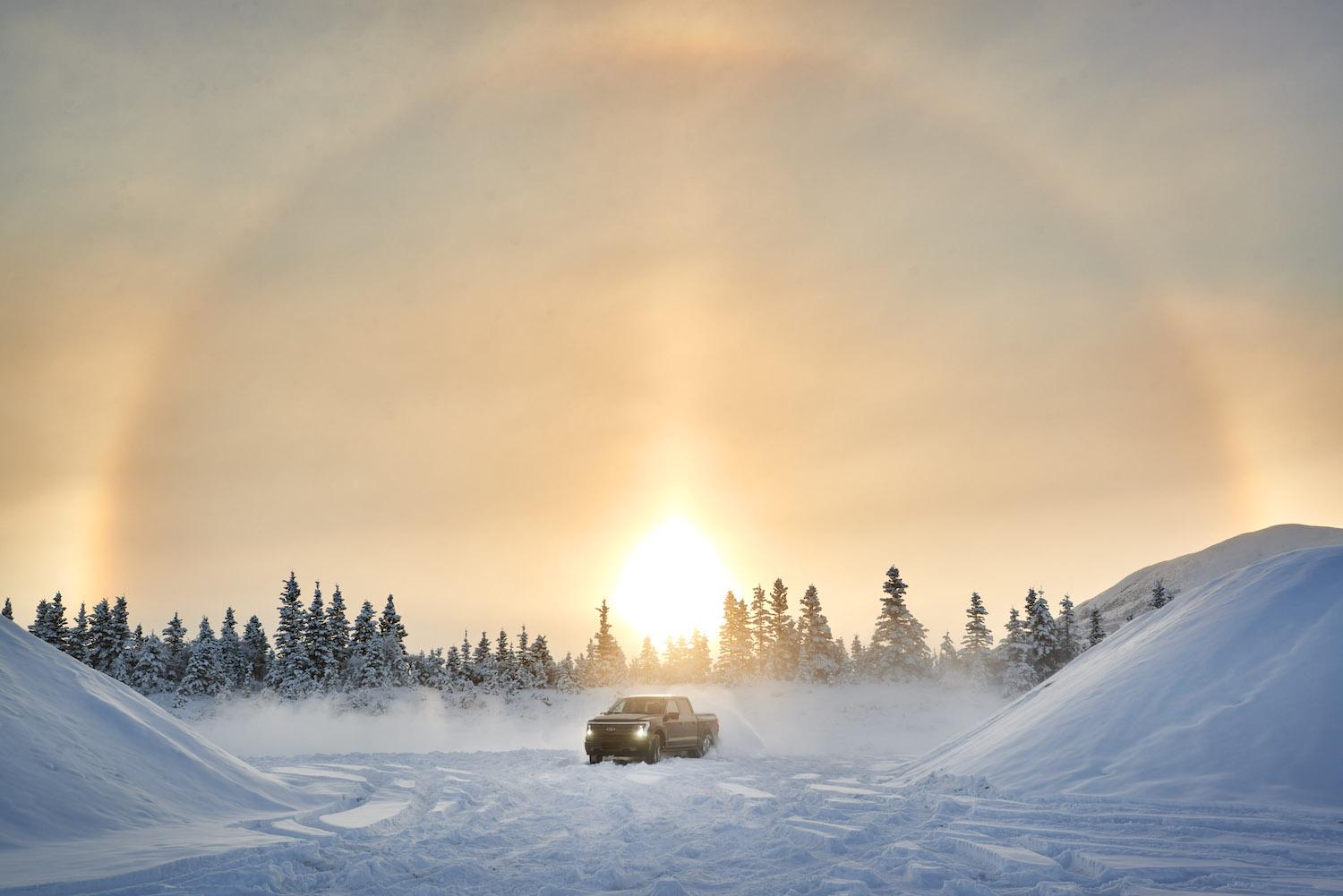 Ford F-150 Lightning Watch the F-150 Lightning Extreme Cold Weather Testing in Alaska 2022 Ford F-150 Lightning_Alaska BFT testing_11