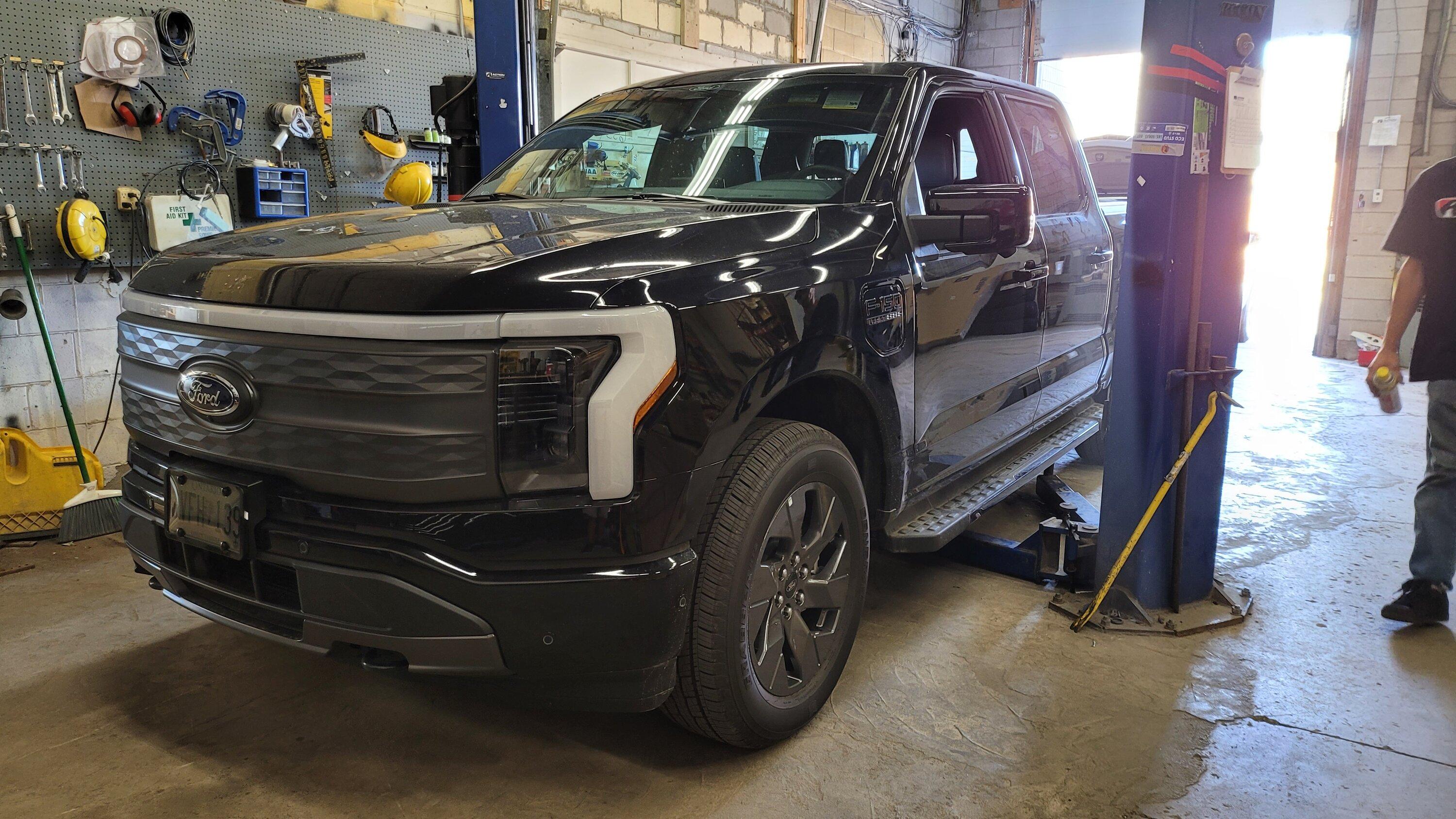 Ford F-150 Lightning Agate Black Metallic - Fox Shocks, 2" Lift, 20" Vossen, 285/65/20 BFG KO2, Xpel Stealth PPF, etc 20220721_091901