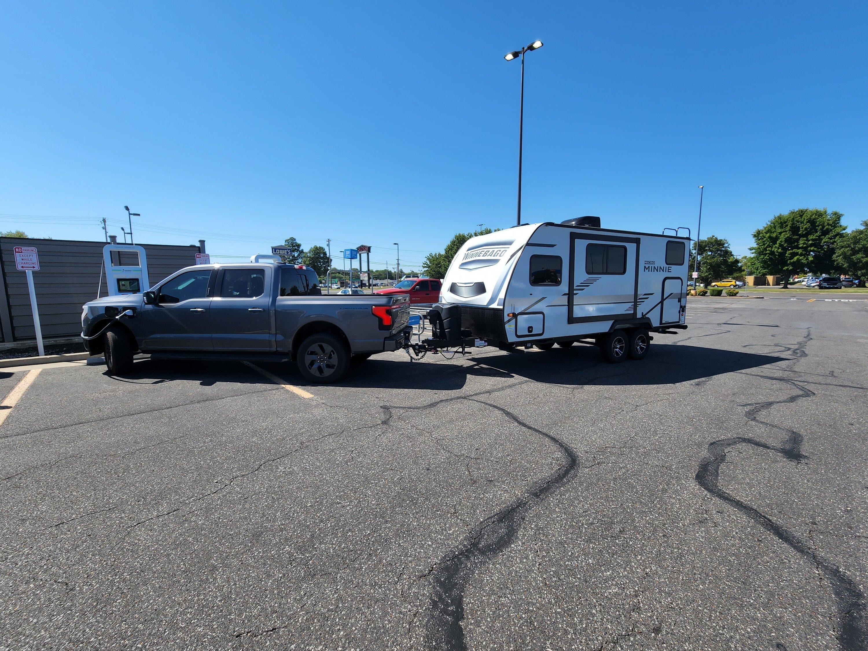 Ford F-150 Lightning 330 Mile  Road Trip with Travel Trailer Towed by Lightning Lariat Extended Range (ER) 20220813_151523