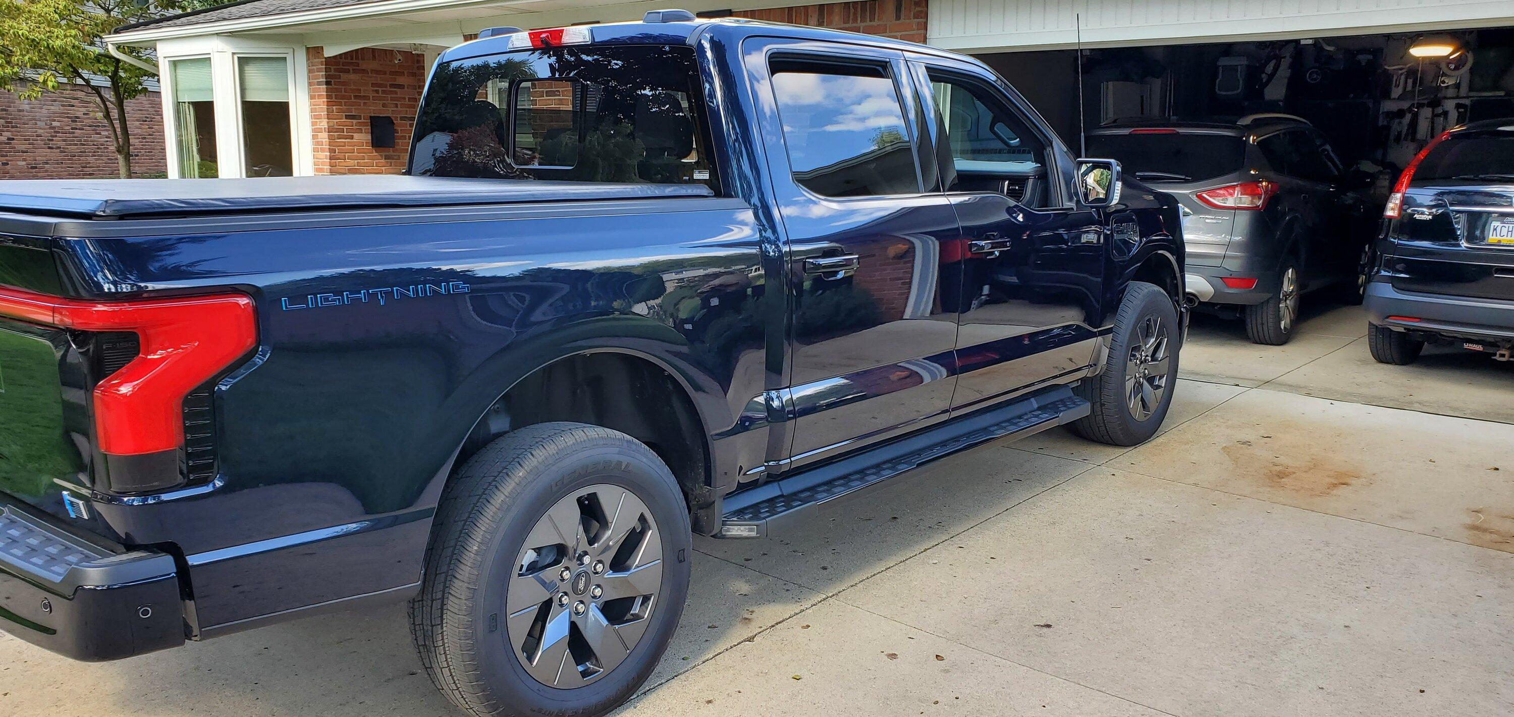 Ford F-150 Lightning Reduced price to $73,000 - 2022 Lightning ER Antimatter Blue 20220907_155728