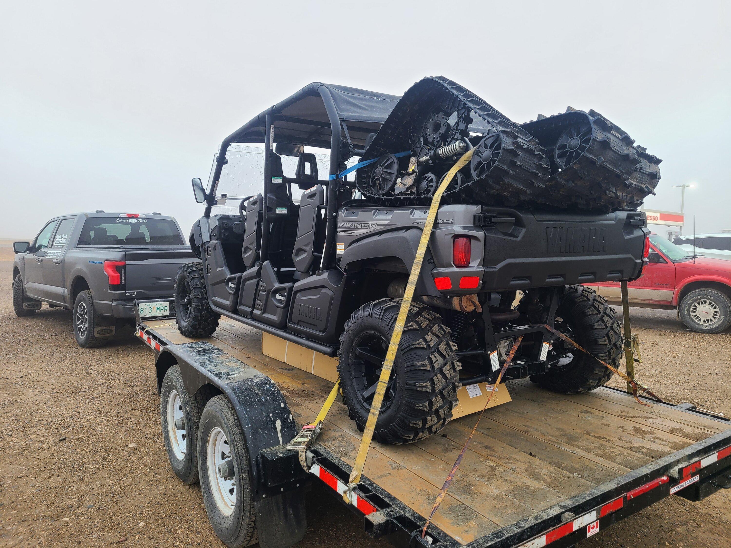 Ford F-150 Lightning Studded winter tires installed 20221102_104153