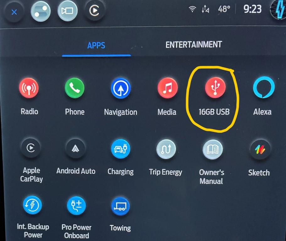 Ford F-150 Lightning Where did the USB media go in the new User Interface (UI)? (Solved - sort of) 20230204_032429162_iOS (2) (Medium) - Copy