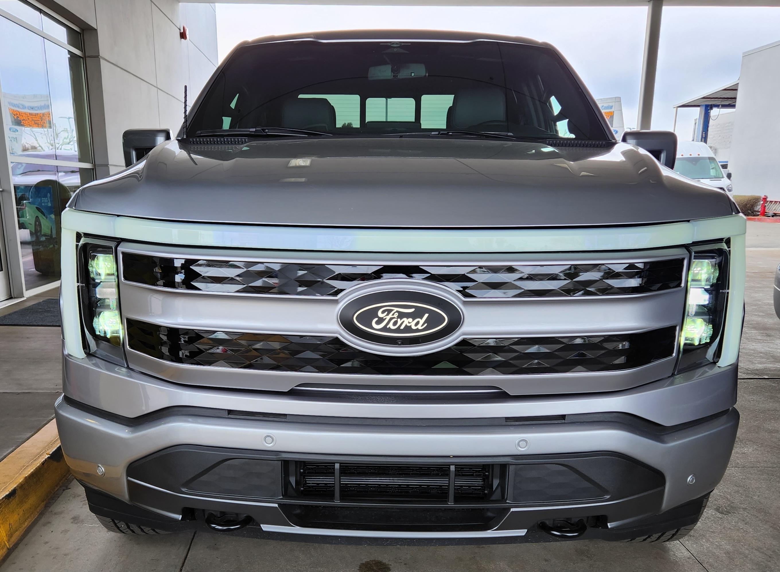 Ford F-150 Lightning Black Grill to replace grey boring OEM (yes, I've seen the wrapped photo) 20230218_142115