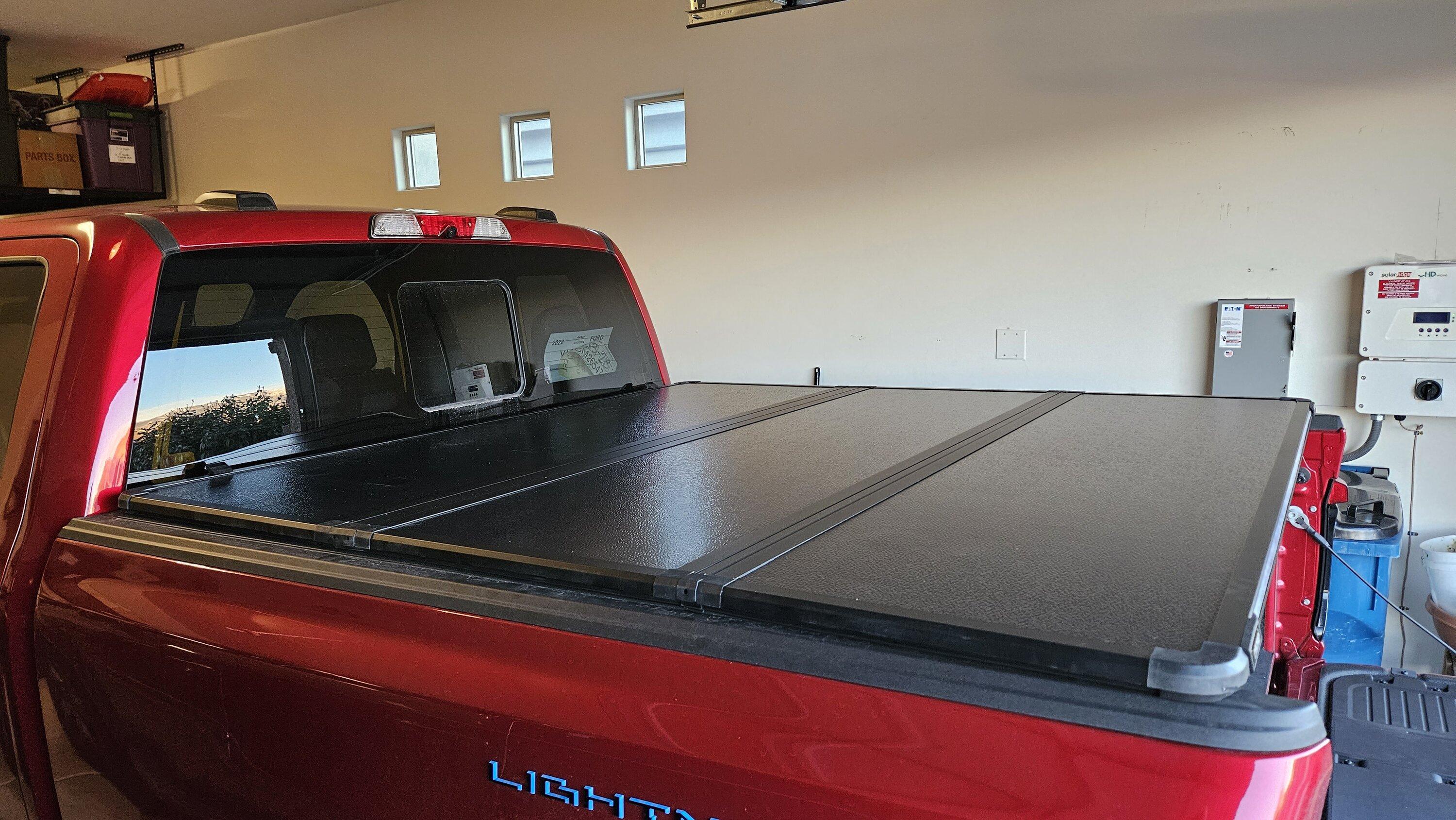 Ford F-150 Lightning Giving Oedro tonneau cover a shot (for older gen model), what's the worst that could happen? 20230309_181343