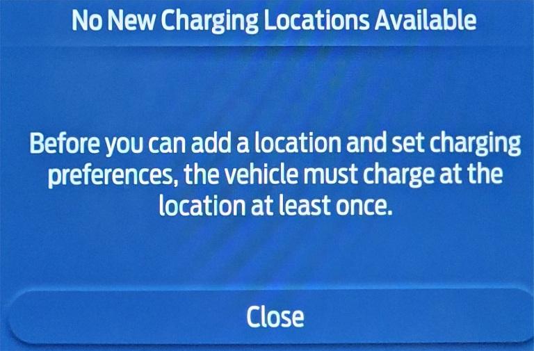 Ford F-150 Lightning Unable to Add Charging Location 20230509_213713