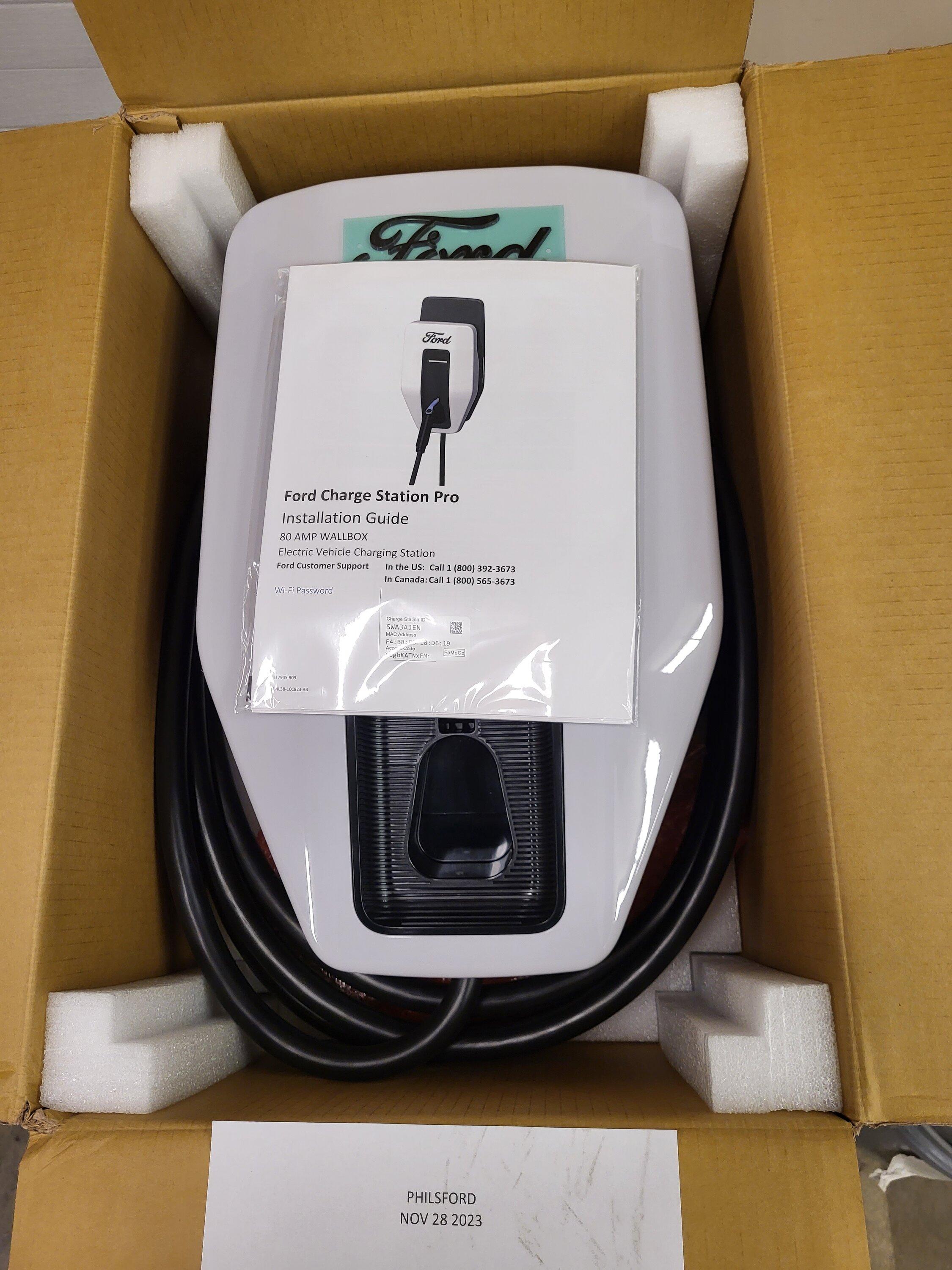 Ford F-150 Lightning New Ford Charge Station Pro price reduced to $575 inc shipping to lower 48 20231128_104908