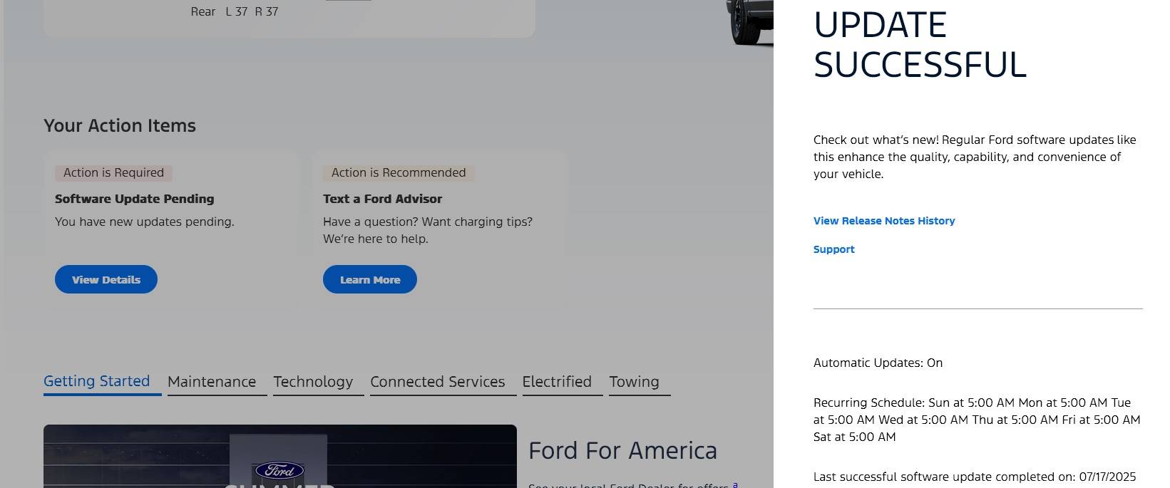 Ford F-150 Lightning SYNC - 25.2.1.6.X - APIM 2025-07-17-update pending or sucessful