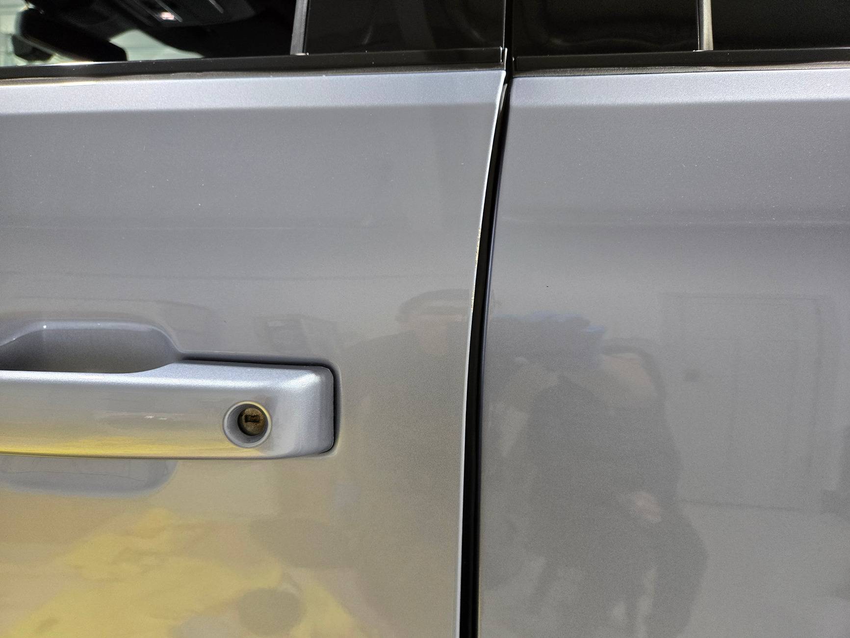 Ford F-150 Lightning I damaged my Lightning! 😬 but then I fixed it! (bent door) 20250424_035238