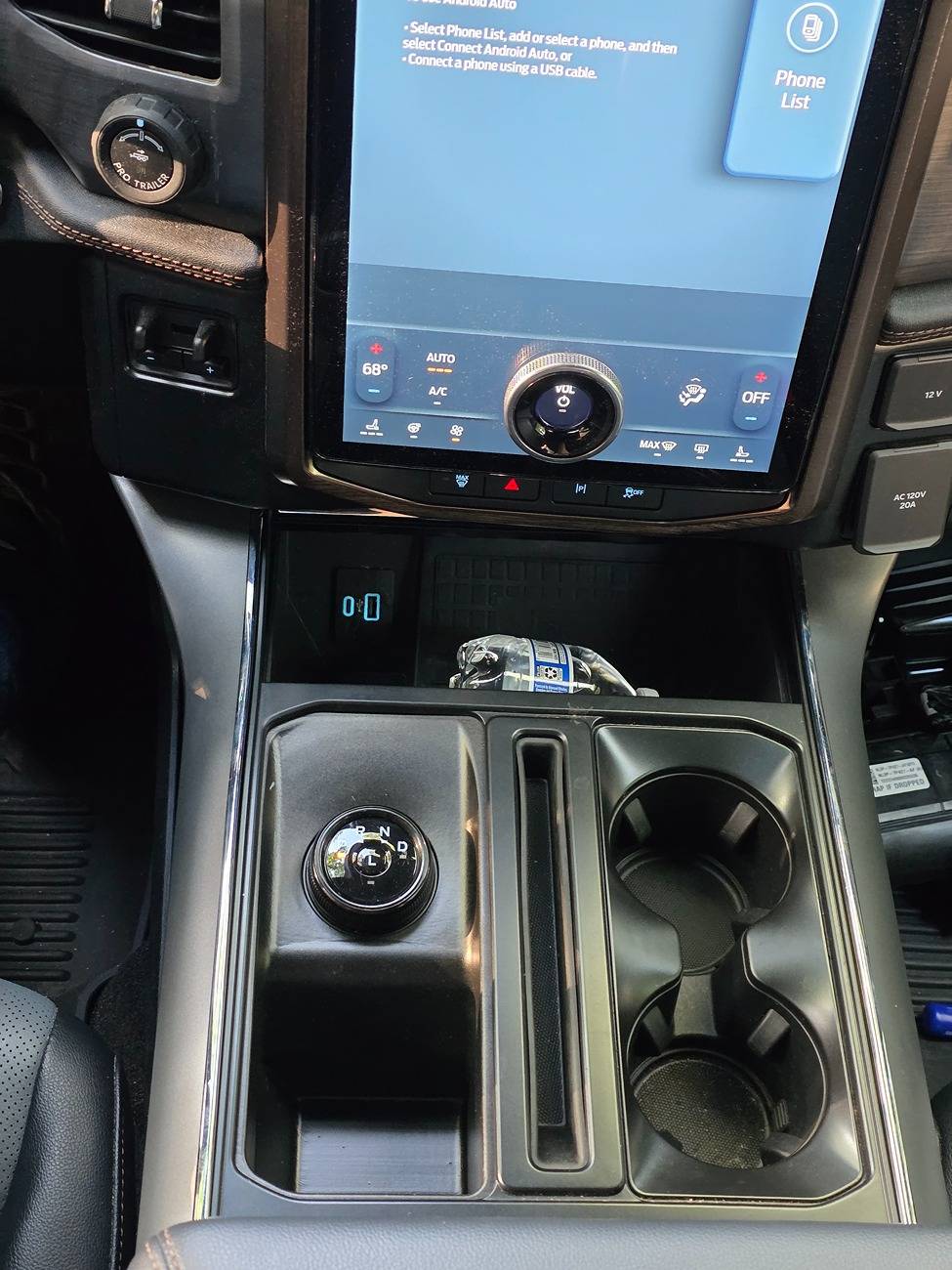 Ford F-150 Lightning Stick to Rotary Shift Knob Conversion w/ 3D Printed Rotary Shifter Holder 20250529_075306