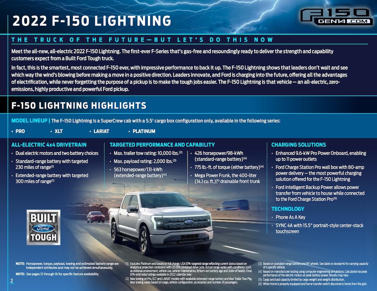 Ford F-150 Lightning F-150 Lightning Packaging Guide 22MY_F150_Lightining_PkgGuide_page_02