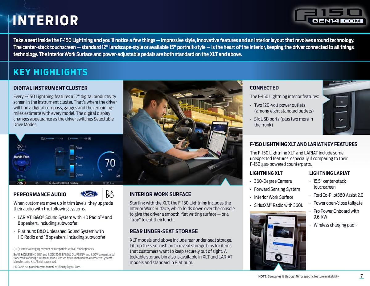 Ford F-150 Lightning F-150 Lightning Packaging Guide 22MY_F150_Lightining_PkgGuide_page_07