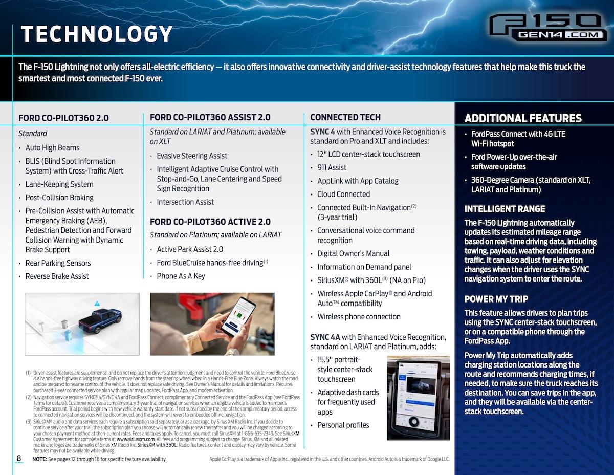 Ford F-150 Lightning F-150 Lightning Packaging Guide 22MY_F150_Lightining_PkgGuide_page_08