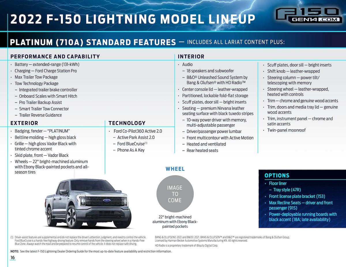 Ford F-150 Lightning F-150 Lightning Packaging Guide 22MY_F150_Lightining_PkgGuide_page_16