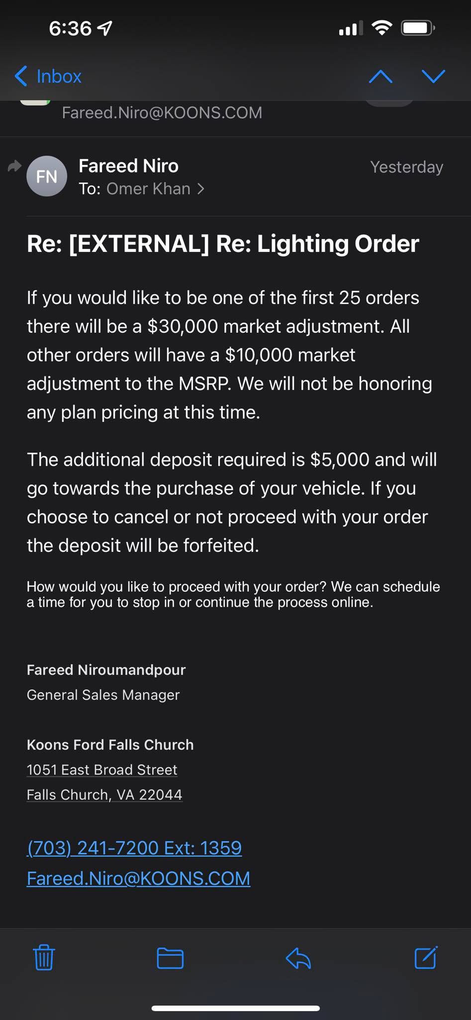 Ford F-150 Lightning Dealers asking for $5K - $30K ADM markup on 2022 F150 Lightning! 268148817_10105953329262559_8328087699247807232_n
