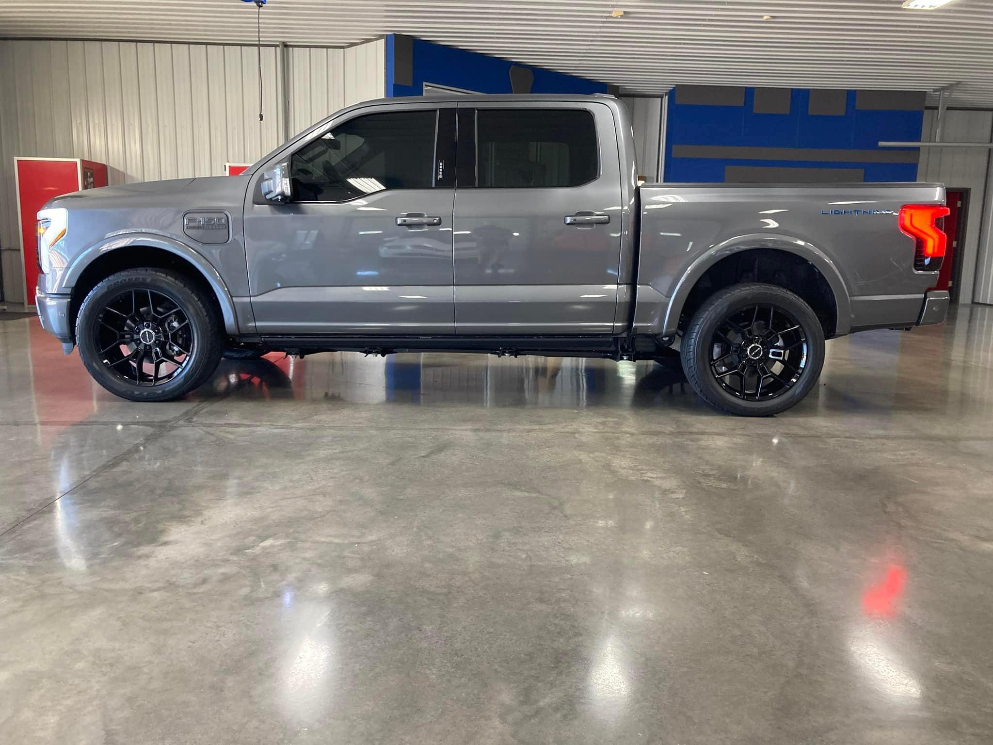 Ford F-150 Lightning Lightning Lariat Build: Power Running Board Steps, Custom Fender Flares, Power Tonneau, Painted Grille, Wheels, Tires 291882539_10209486499596184_5632592562066827881_n (2)