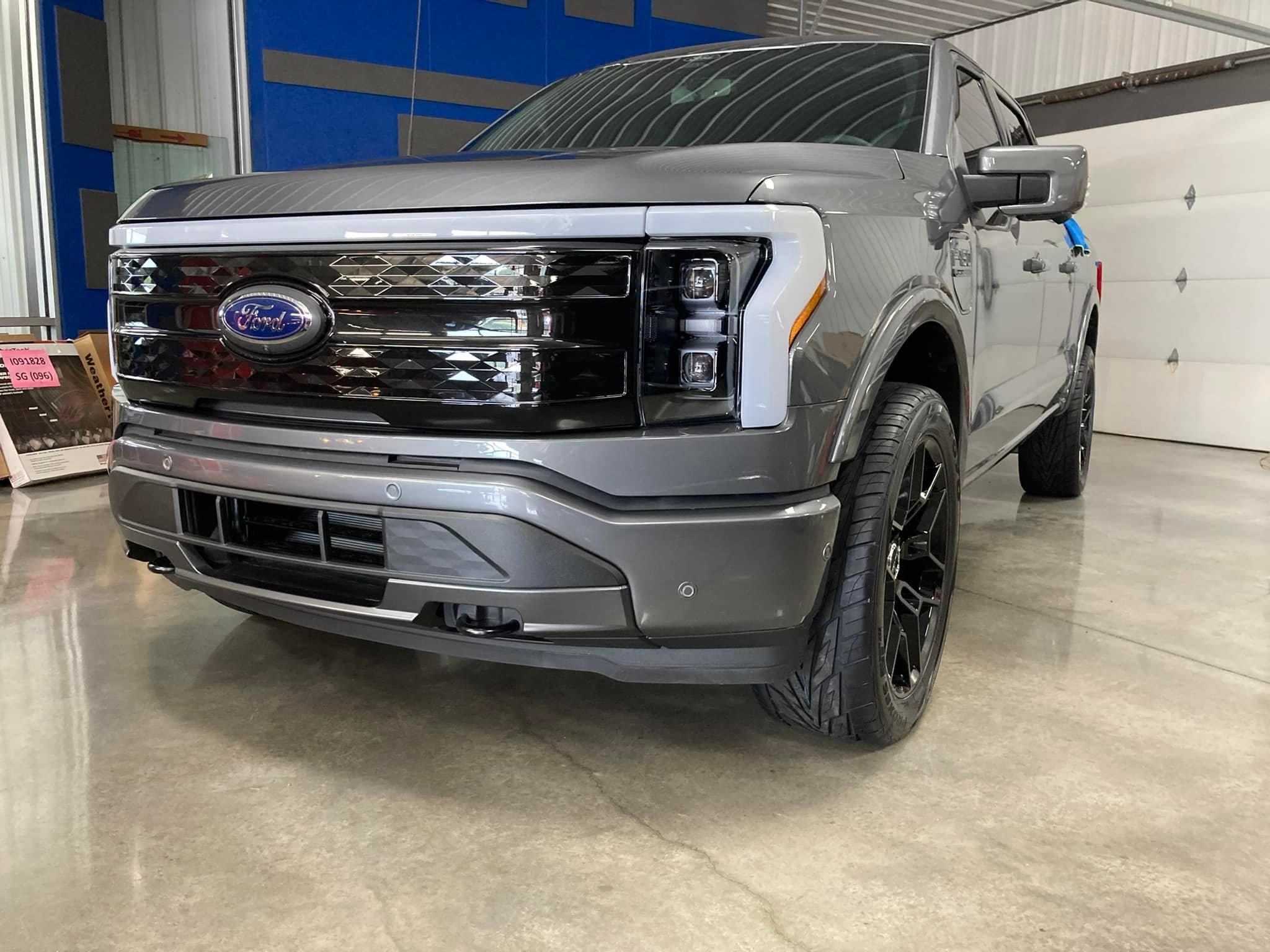 Ford F-150 Lightning Lightning Lariat Build: Power Running Board Steps, Custom Fender Flares, Power Tonneau, Painted Grille, Wheels, Tires 292561594_10209486499676186_5478086340754267217_n (1)