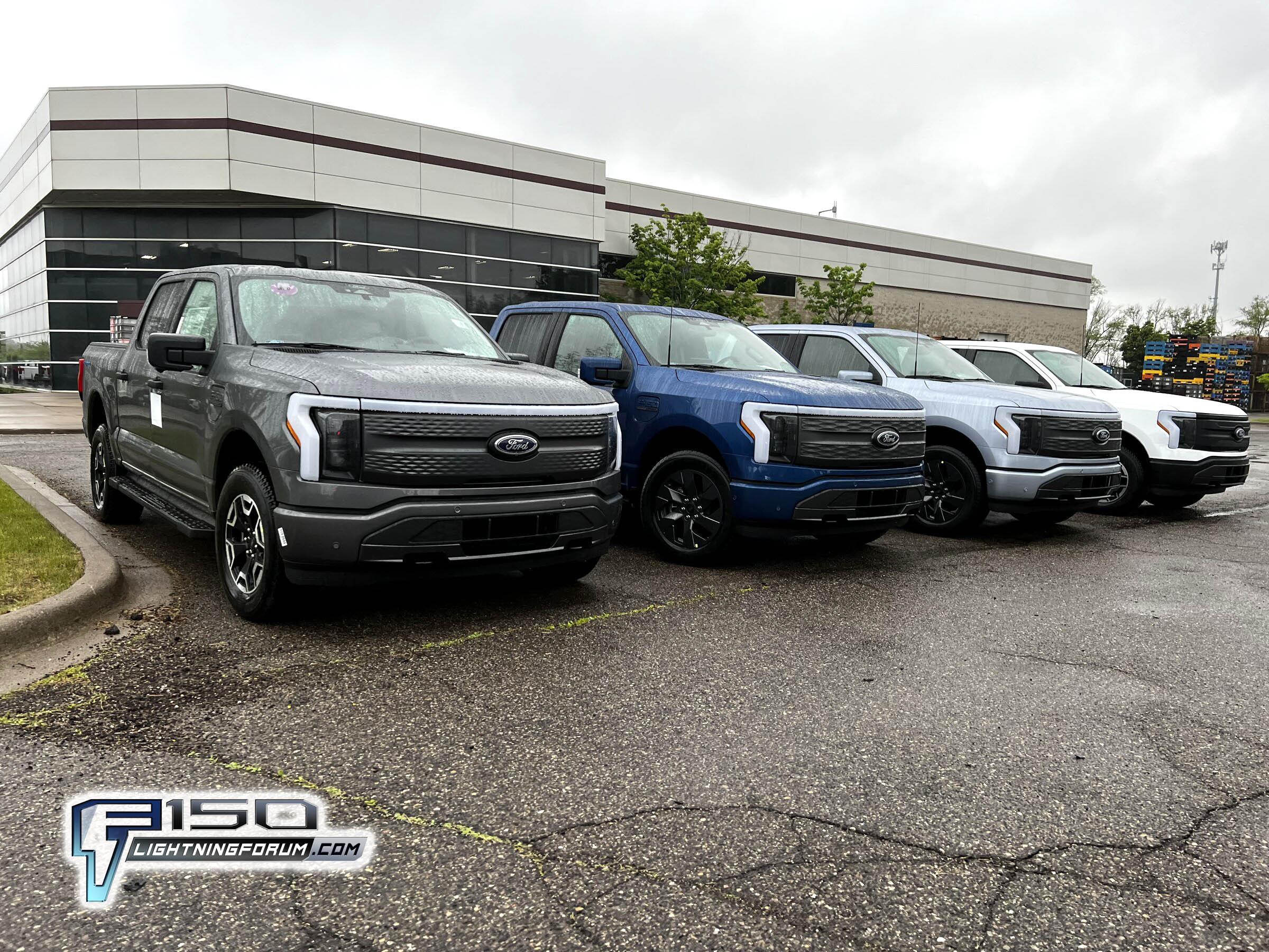 Ford F-150 Lightning Spotted: Lightnings (dealer stock orders) waiting to be transported 2A3B25F8-8864-4673-B71A-7A847FE33DAE