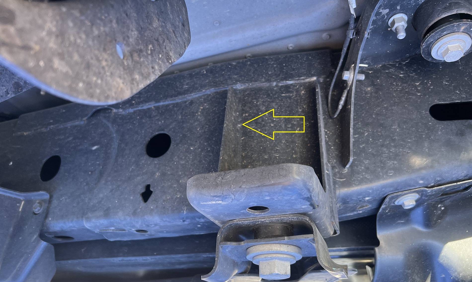 Ford F-150 Lightning Another audio amplifier install (with alternate under cab wiring). 3 - Frame Path Front-to-Back-2