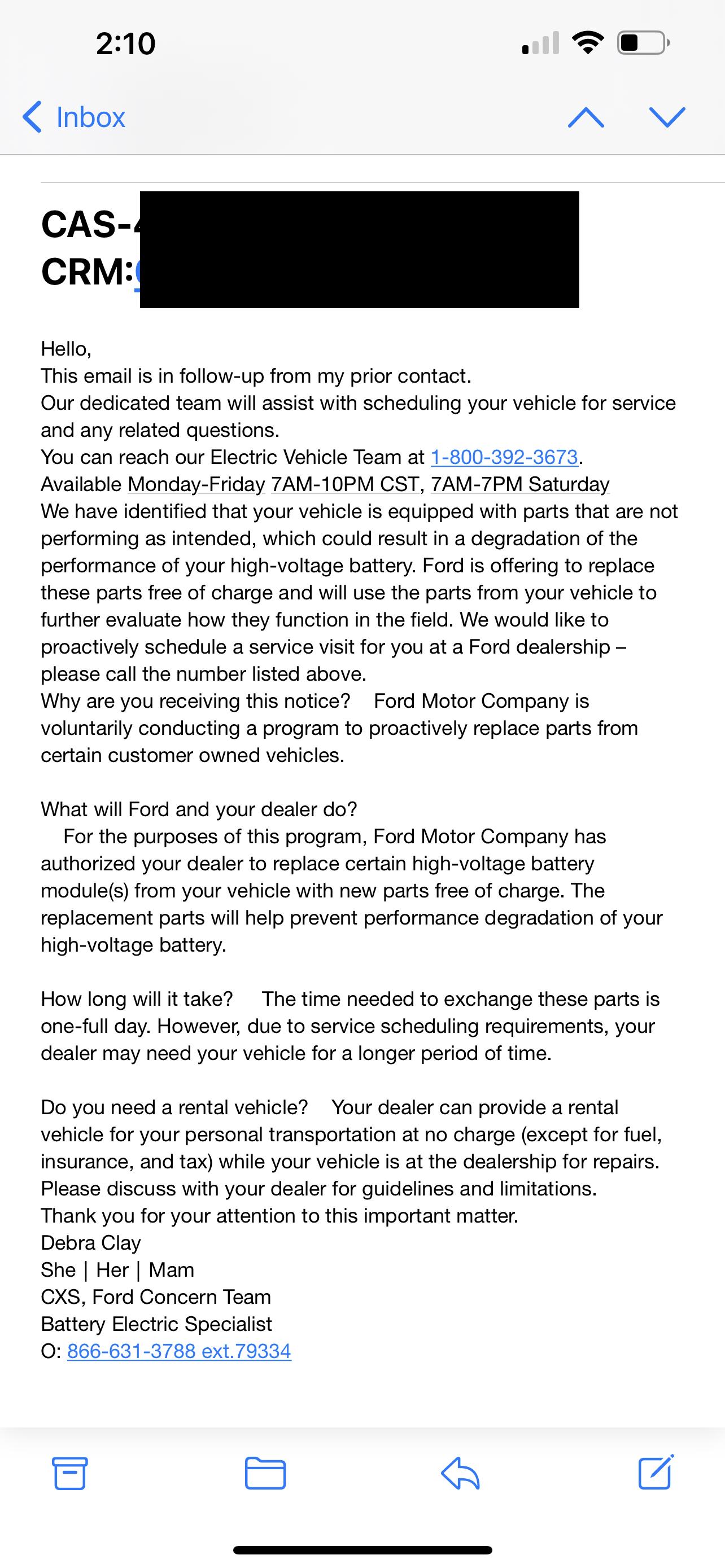 Ford F-150 Lightning Notice From Ford: Battery Replacement Needed 3F57E4AF-5EA0-4C7A-8198-2645F27D183B