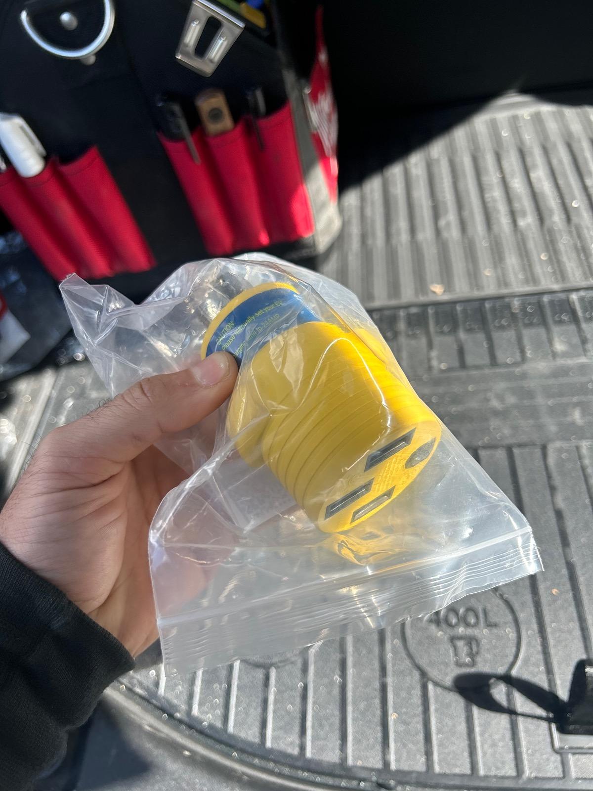 Ford F-150 Lightning What is this yellow adapter(?) that came with my Lightning? 73507718067__8B7D334D-EE4C-4292-AA37-15F57AA54B31