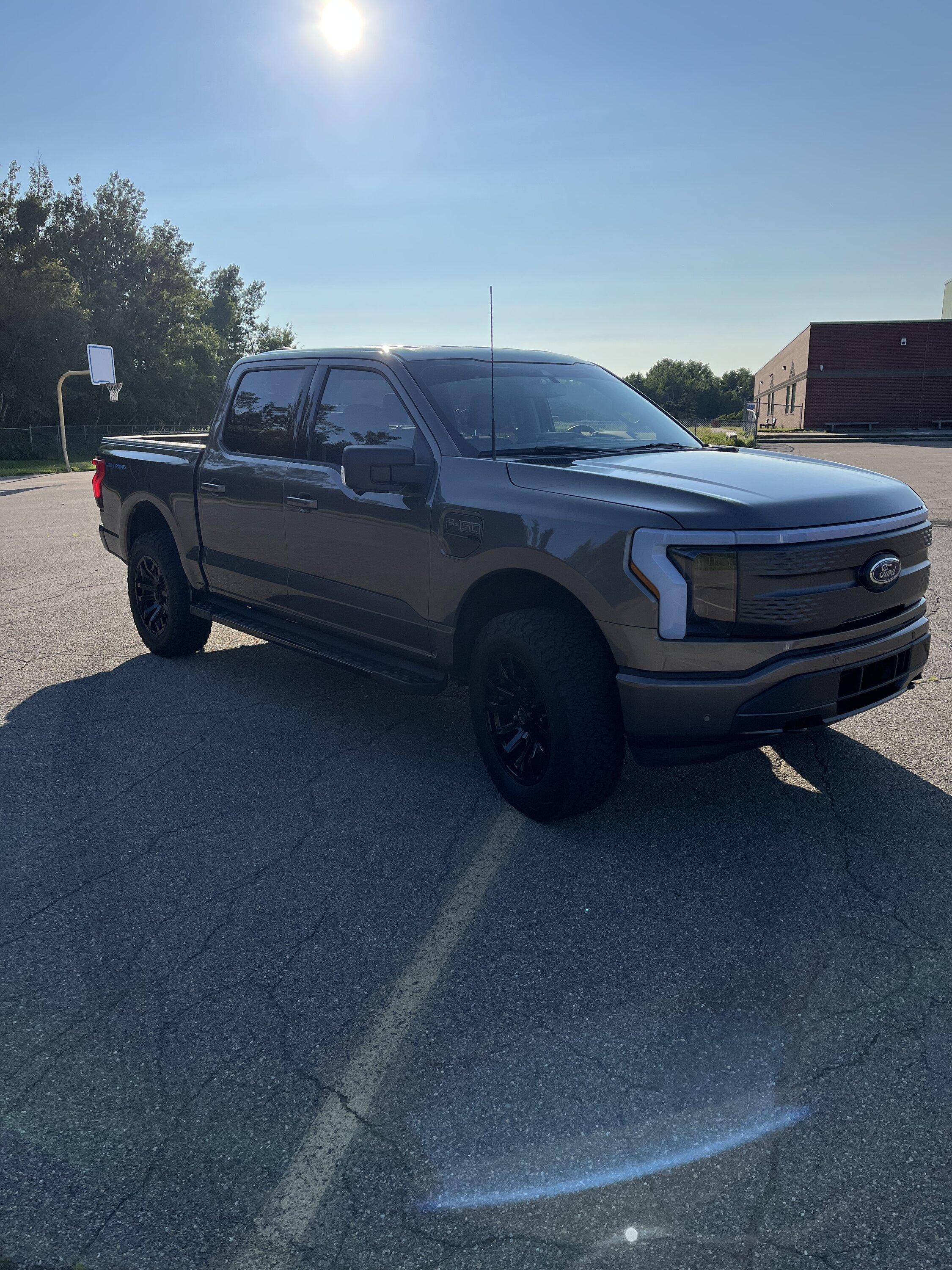 Ford F-150 Lightning My Stone Gray XLT Lightning on 2" Rough Country leveling kit, 20" RTX Patton wheels, 285/65/R20 BFG KO2 951BAB4E-7363-4614-B58E-BD9BDB884095