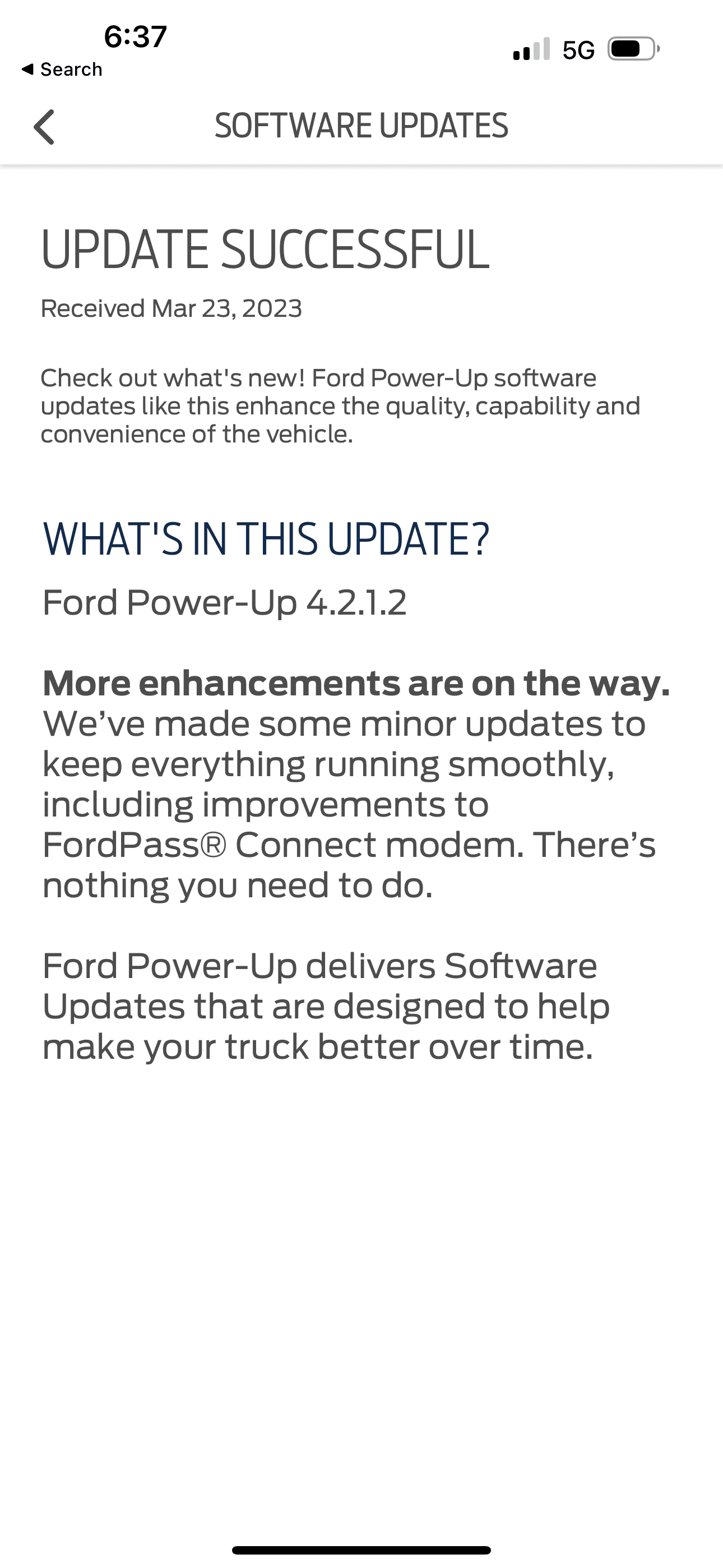 Ford F-150 Lightning Confirmed Fix for MY23 FordPass Connectivity Issue = 4.2.1 PowerUp OTA Update 97D91B98-4765-41F0-87FA-28BDD68527C7