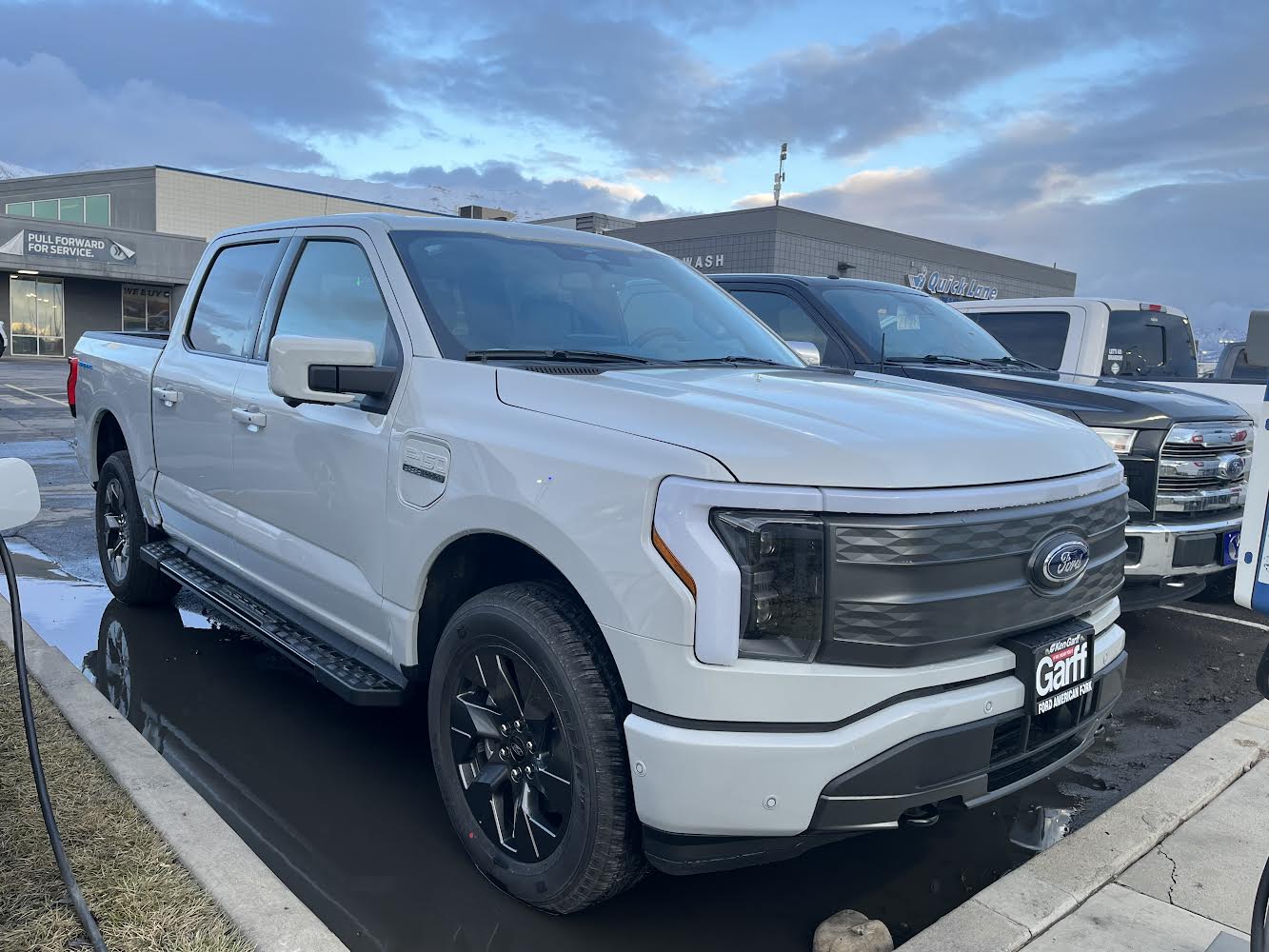 Ford F-150 Lightning Avalanche Lightning Arrived.  It honestly just looks white. AB4FB01A-F7D7-47C7-8966-4FCAEE199E10