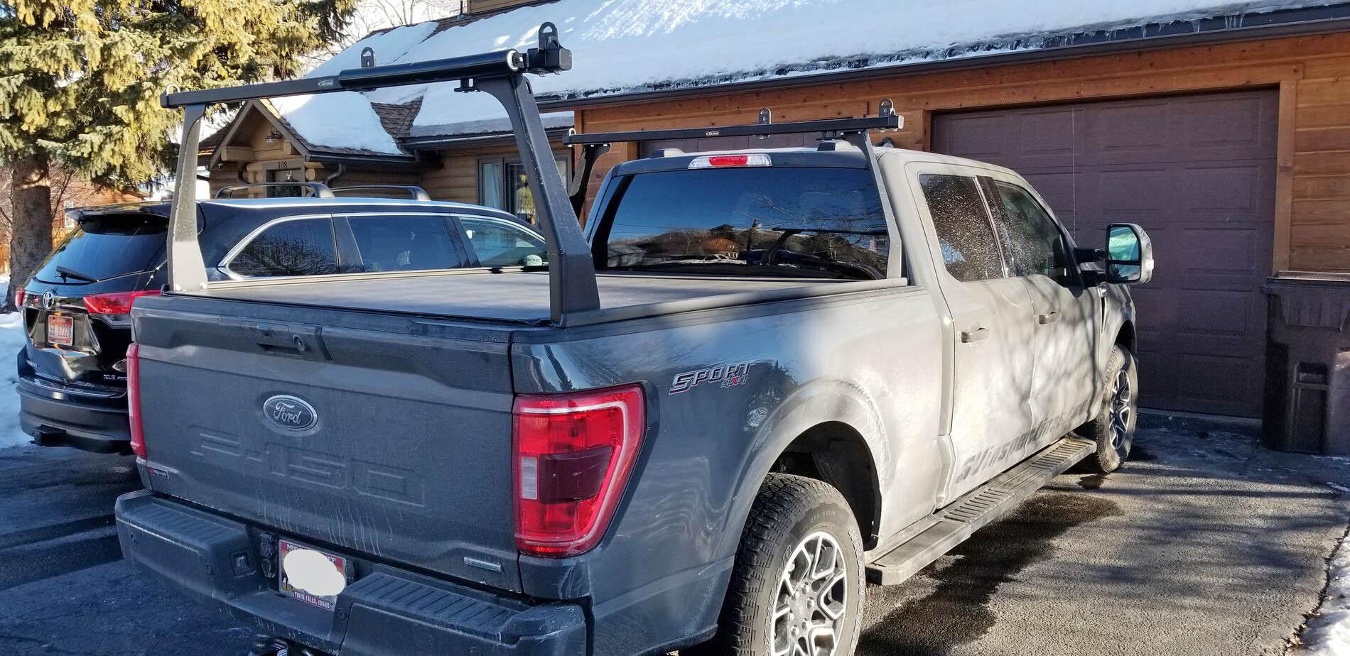 Ford F-150 Lightning Tonneau cover that gives complete access to bed AND works with a rack? Adarac Contour bed rack + Gator HR1 tonneau cover installed on 2021 F-150 c
