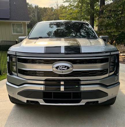Ford F-150 Lightning Bumper paint and racing stripes on my Lightning aIMG_0020