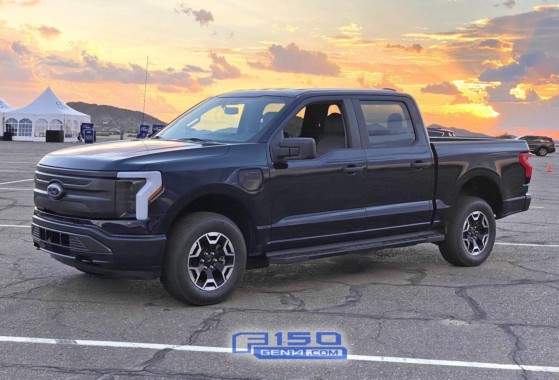 Ford F-150 Lightning ANTIMATTER BLUE F-150 Lightning Photos & Club Animatter Blue F150 Lightning EV pickup 1