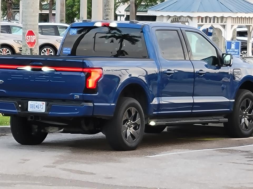 Ford F-150 Lightning ATLAS BLUE F-150 Lightning Photos & Club Antimatter Blue Metallic Mannequin demo F-150 Lightning now arriving at dealers 5