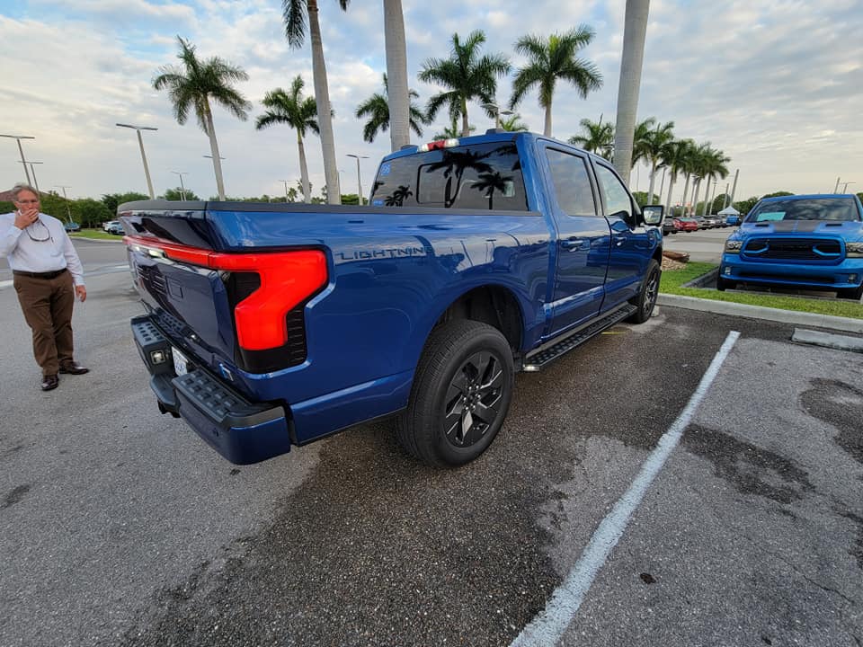 Ford F-150 Lightning ATLAS BLUE F-150 Lightning Photos & Club Antimatter Blue Metallic Mannequin demo F-150 Lightning now arriving at dealers 6