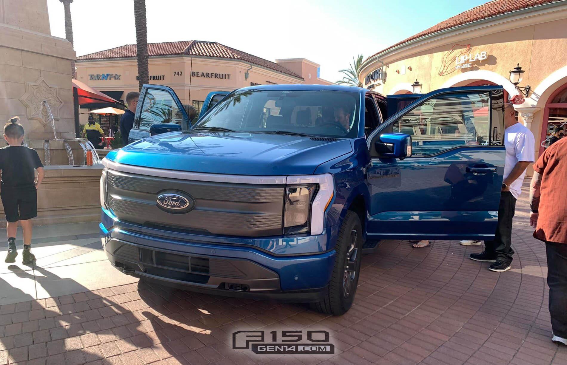 Ford F-150 Lightning Atlas Blue F-150 Lightning Pics From Irvine Spectrum, CA atlast-blue-f-150-lightning-ev-pickup-3-jpg-