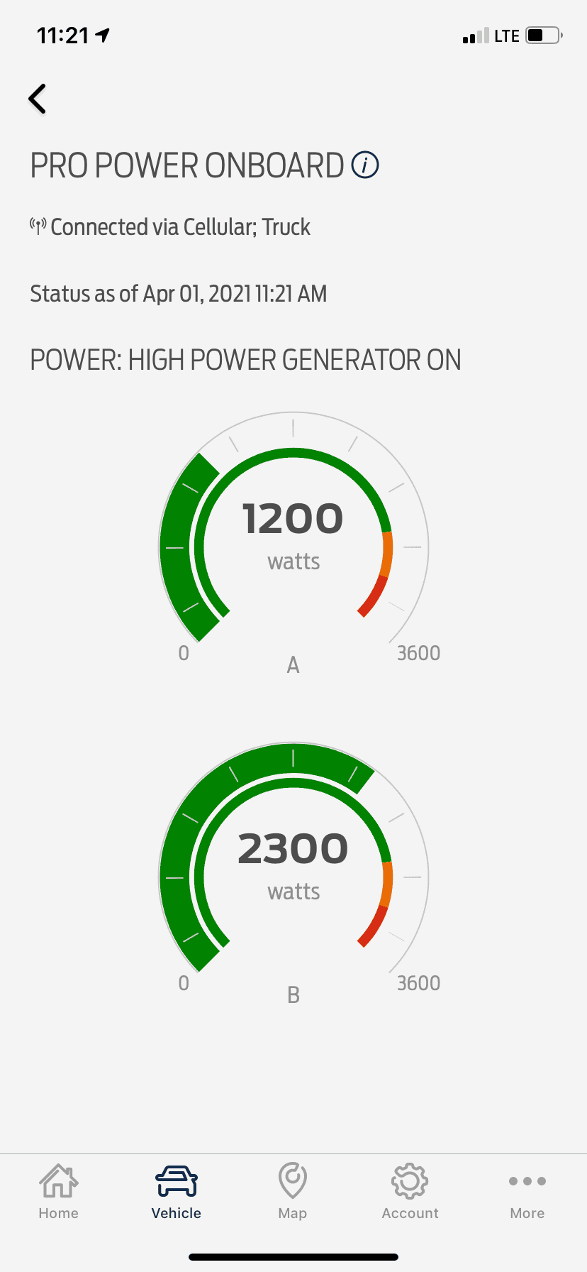 Ford F-150 Lightning Report from using 7.2kw ProPower generator at campsite without shore power B3B6B9AC-71A5-4C98-A4AA-66CEC5A8F0B9