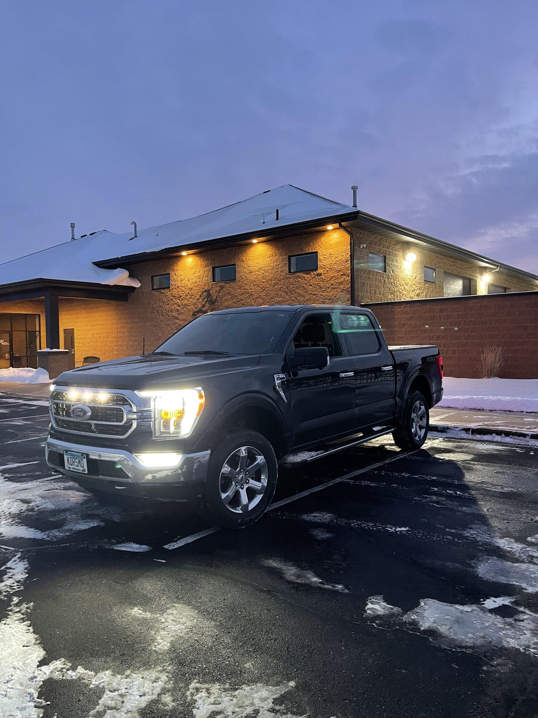 Ford F-150 Lightning Raptor grill lights installed on Lariat B7ECA7D9-D8D7-4381-B363-0E5F9B4D35F0