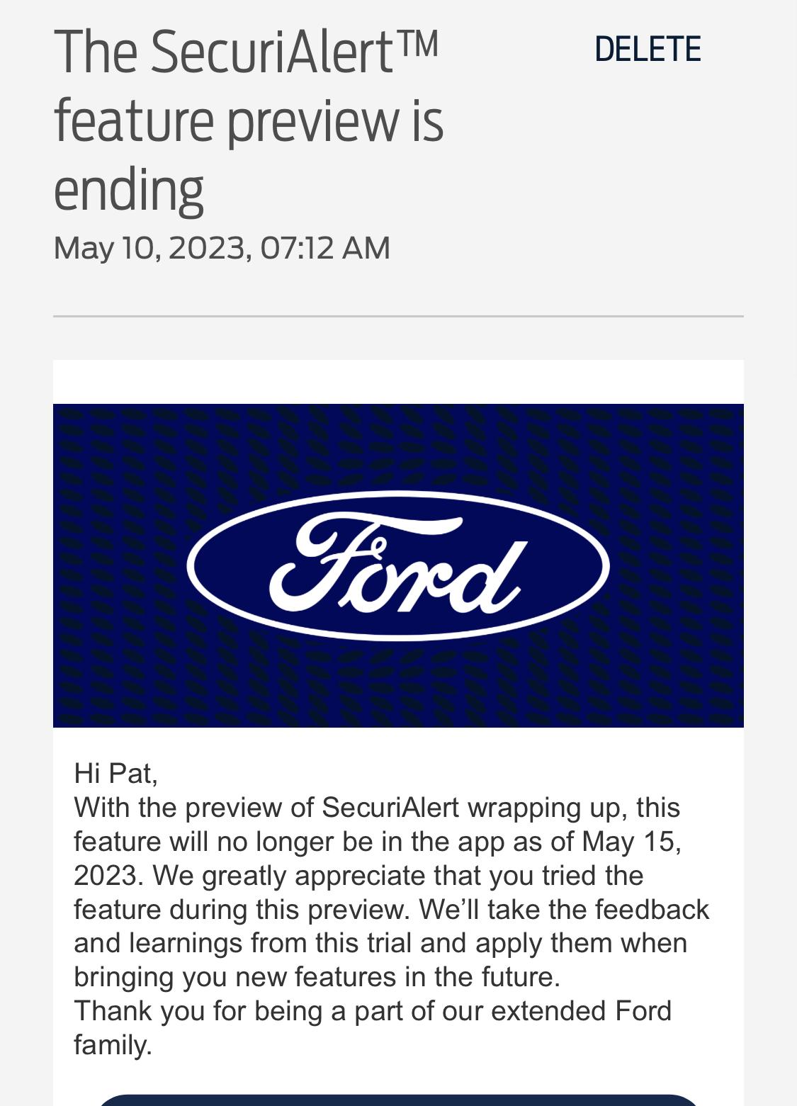 Ford F-150 Lightning SecuriAlert feature is ending 5/15/23 B830F108-3268-4FA3-B5D8-961FA5BD3379