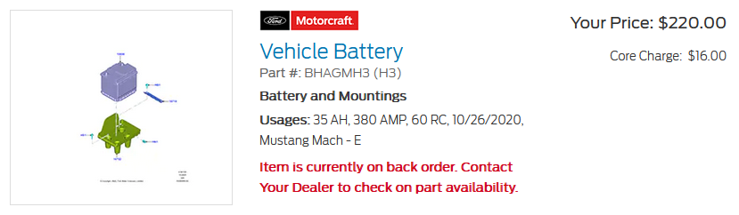 Ford F-150 Lightning Lightning and Mach-E share same LVB (12V battery) Battery-Mach-E