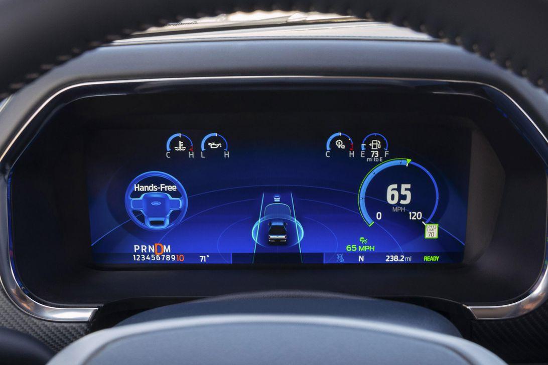 Ford F-150 Lightning First Ford BlueCruise hands-free driving reviews are here! bluecruise-gauge-cluster