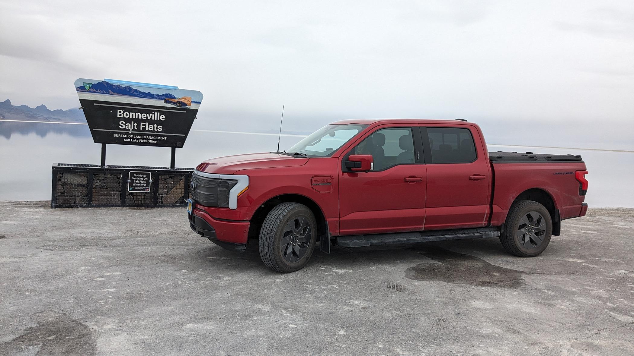 Ford F-150 Lightning Trip from SE Michigan to California, and back Bonneville Salt Flats